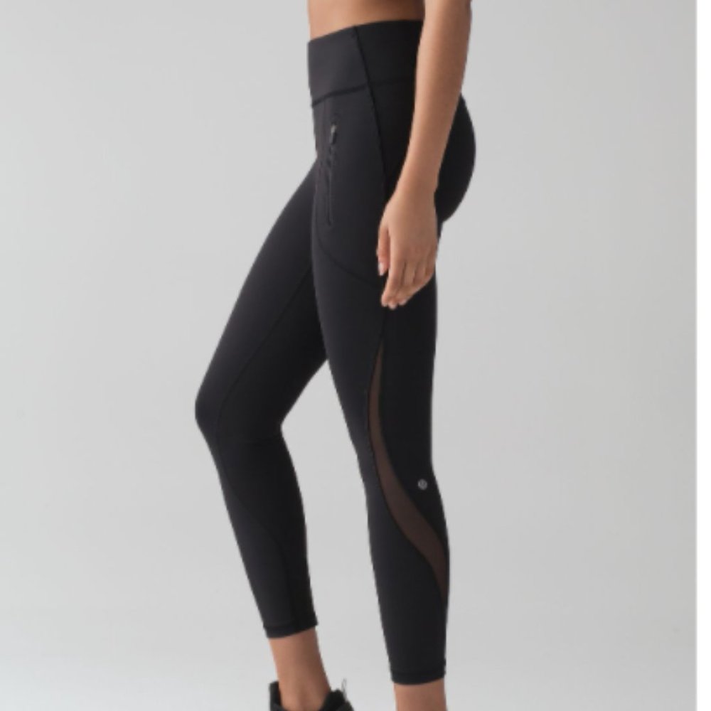 lululemon Invigorate 7/8 Length Black Leggings